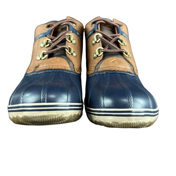 Sperry Top-Sider Bowline Navy Tan Rain Boots Youth Boy's Size 5 M - Picture 2 of 10
